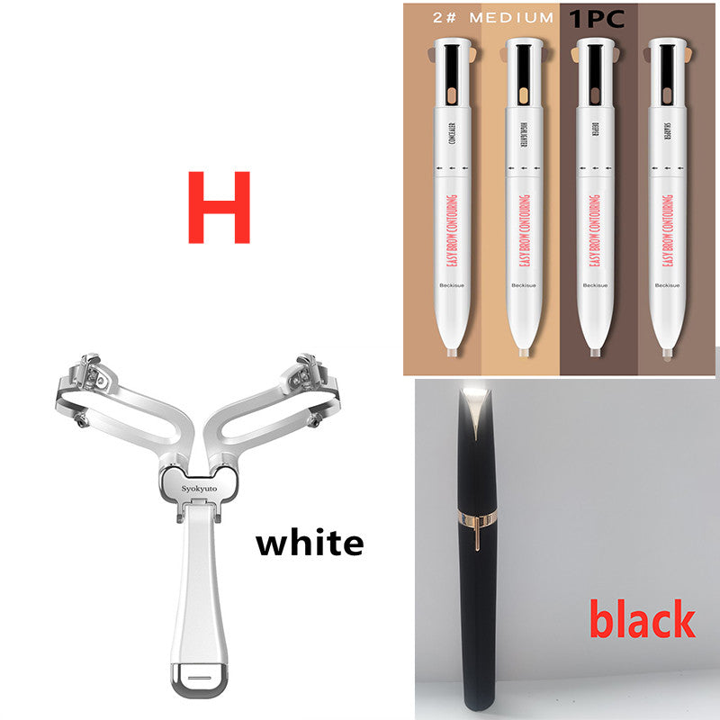 Eyebrow Shaping Set 3 In 1 Foldable Adjustable Eyebrow Stencil For Perfect Brows Shapes Makeup Pi-Mart