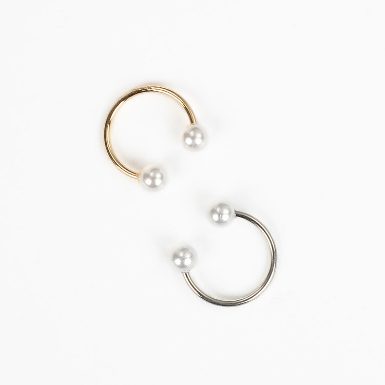 925 Sterling Silver Pearl Open Ring Double Pearl Adjustable Ring for Women Girls - SJB-DIAMOND ELITES
