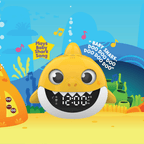 Nickelodeon Pink Fong Baby Shark Bluetooth Speaker with Digital Alarm Clock, White Noise EasyOptionXY LLC