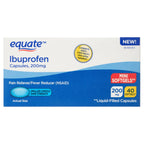 Equate Ibuprofen Mini Softgel Capsules; 200 mg; 40 Count