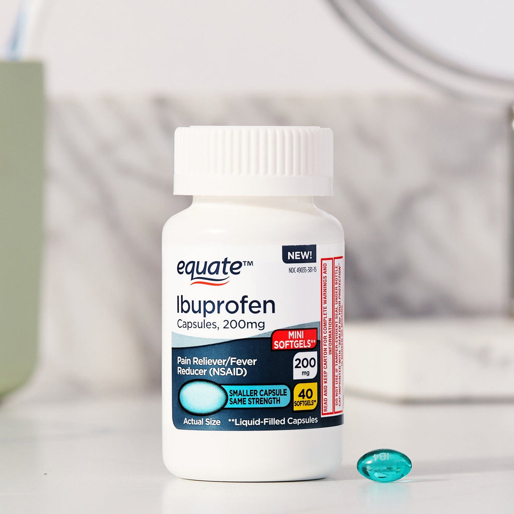 Equate Ibuprofen Mini Softgel Capsules; 200 mg; 40 Count