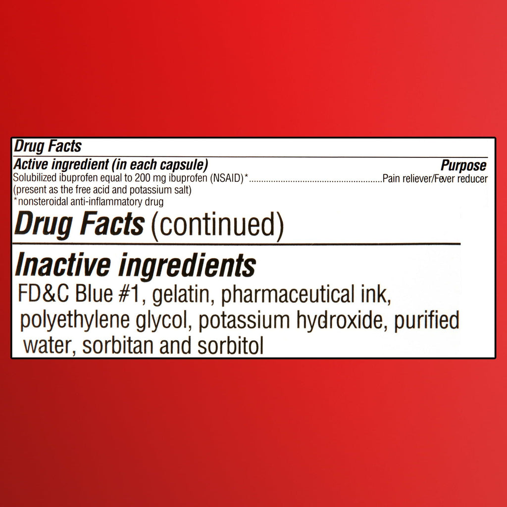Equate Ibuprofen Mini Softgel Capsules; 200 mg; 40 Count