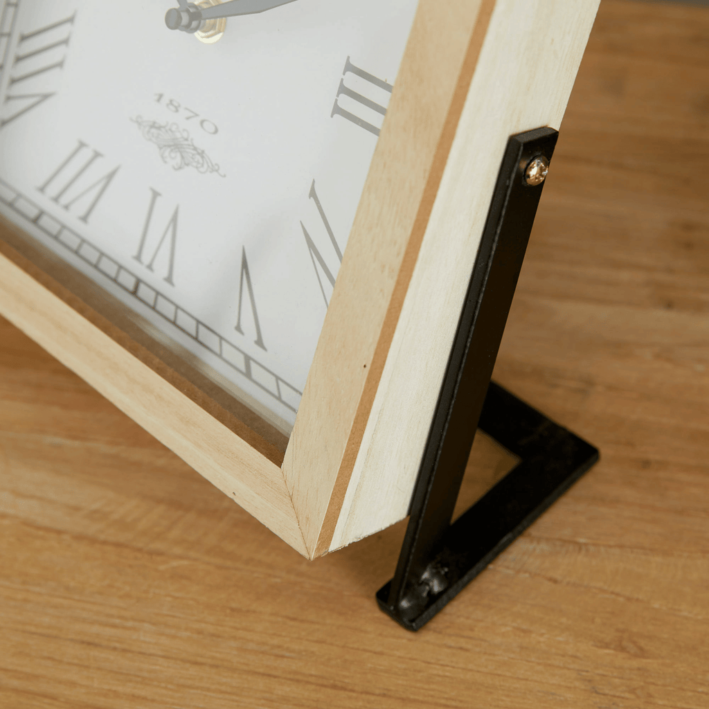 DecMode 9" Brown Wooden Clock EasyOptionXY LLC