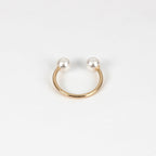 925 Sterling Silver Pearl Open Ring Double Pearl Adjustable Ring for Women Girls - SJB-DIAMOND ELITES