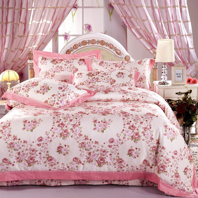 Pure cotton jacquard four-piece bedding Pi-Mart