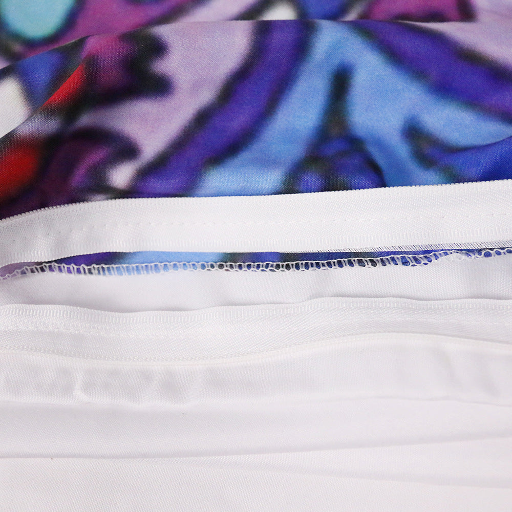 Purple red quilt cover set of four Pi-Mart