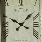 DecMode 20" x 34" White Wood Pocket Watch Style Wall Clock with Hinged Door EasyOptionXY LLC
