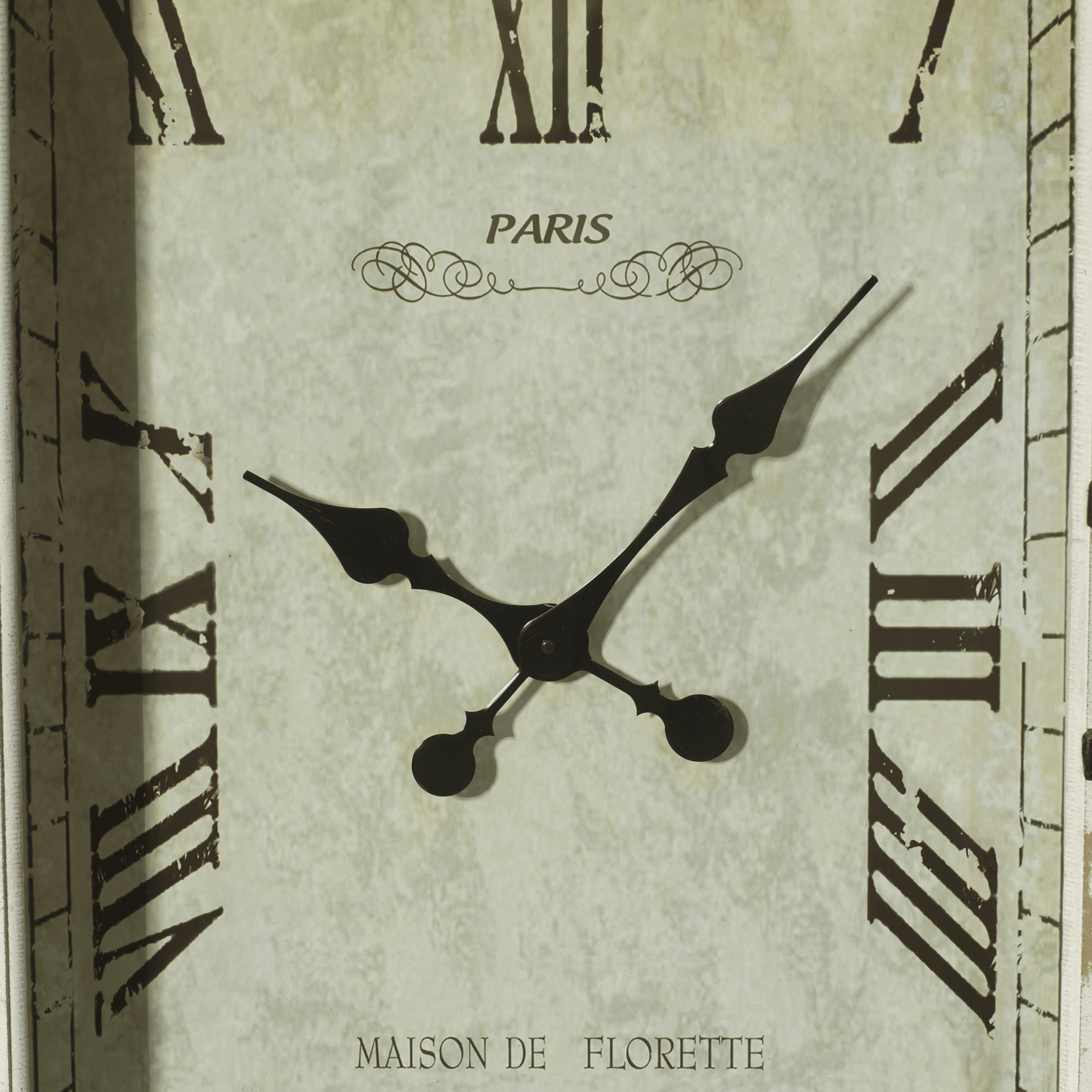 DecMode 20" x 34" White Wood Pocket Watch Style Wall Clock with Hinged Door EasyOptionXY LLC