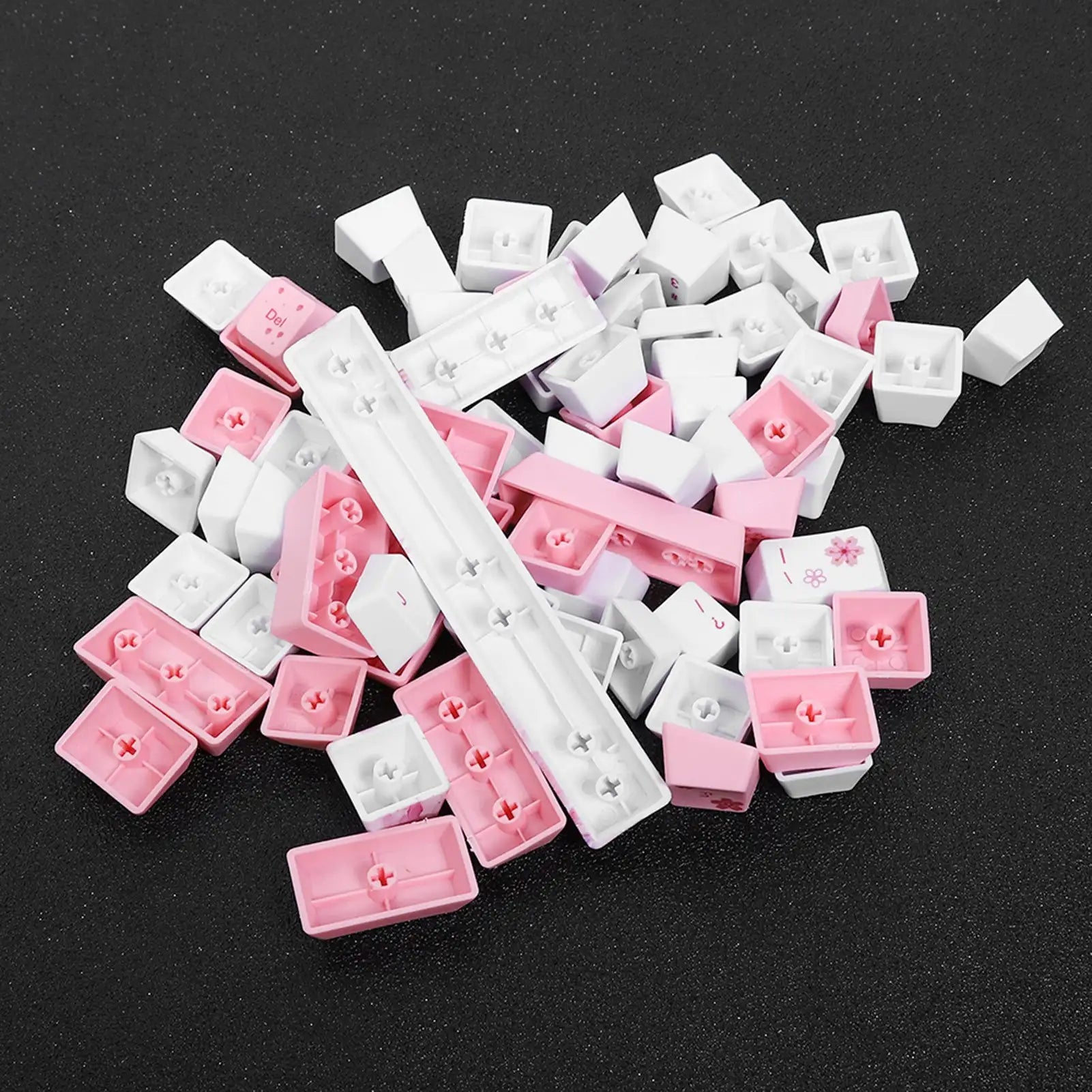 PBT Mechanical Keycaps with Cherry Blossom Design - SJB-DIAMOND ELITES