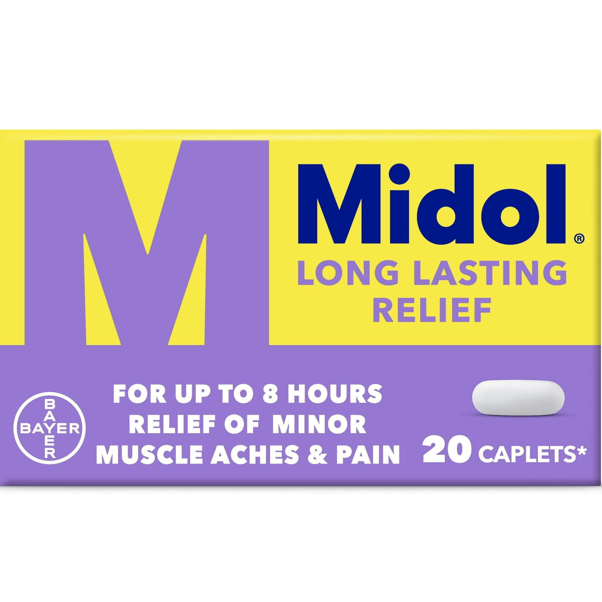 Midol Long Lasting Relief Menstrual Pain Relief Caplets; 20 Count