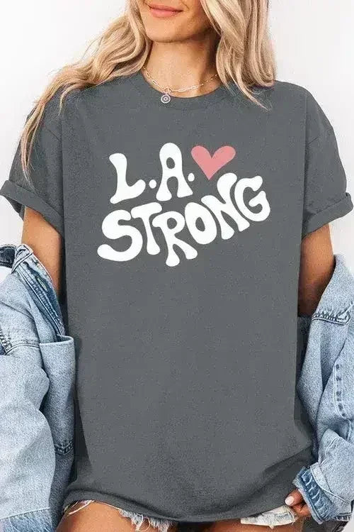 LA Strong Graphic Plus Heavy Cotton Tee - SJB-DIAMOND ELITES