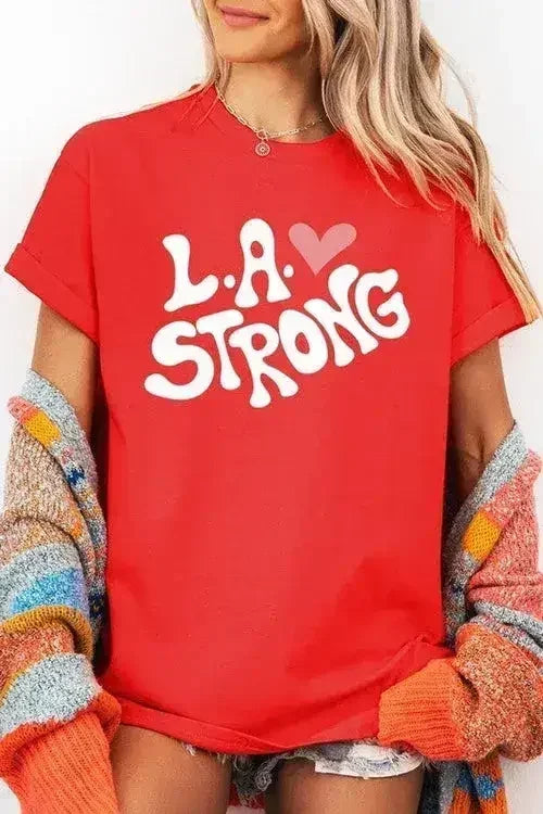 LA Strong Graphic Plus Heavy Cotton Tee - SJB-DIAMOND ELITES