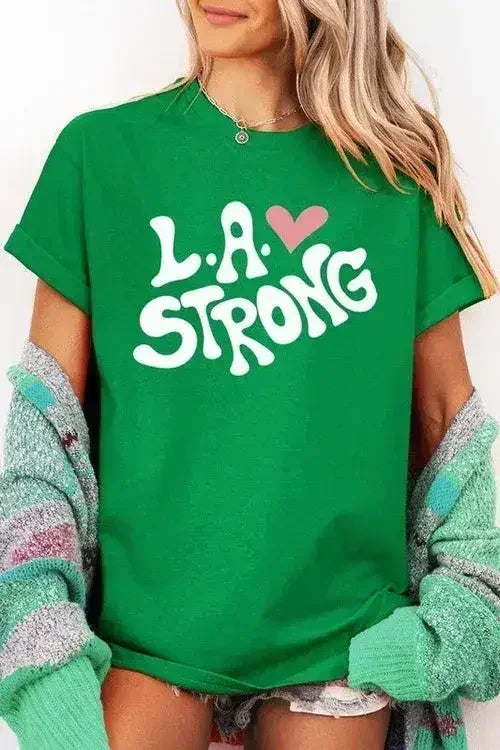 LA Strong Graphic Plus Heavy Cotton Tee - SJB-DIAMOND ELITES