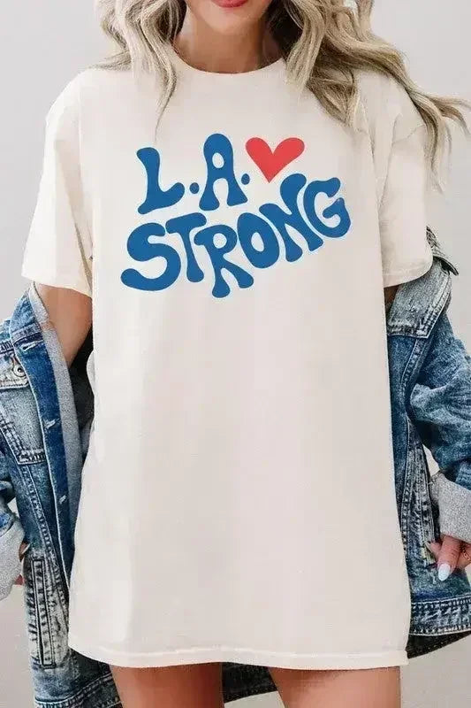 LA Strong Graphic Plus Heavy Cotton Tee - SJB-DIAMOND ELITES