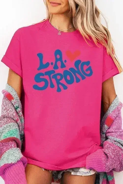 LA Strong Graphic Plus Heavy Cotton Tee - SJB-DIAMOND ELITES