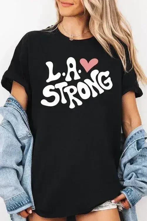 LA Strong Graphic Plus Heavy Cotton Tee - SJB-DIAMOND ELITES