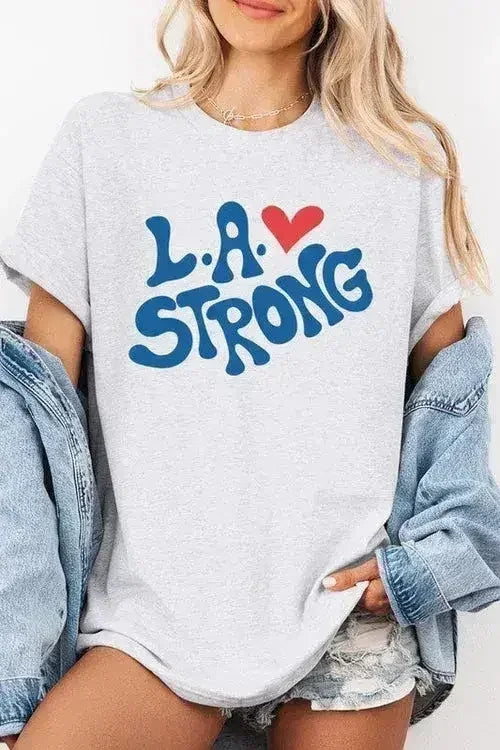 LA Strong Graphic Plus Heavy Cotton Tee - SJB-DIAMOND ELITES