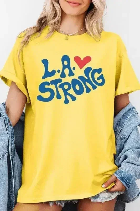 LA Strong Graphic Plus Heavy Cotton Tee - SJB-DIAMOND ELITES