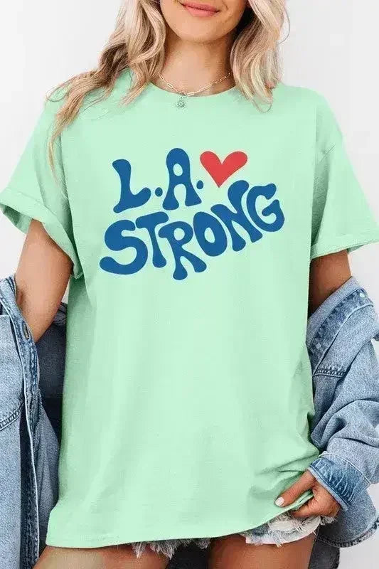 LA Strong Graphic Plus Heavy Cotton Tee - SJB-DIAMOND ELITES