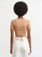 Lace Up Crop Top - SJB-DIAMOND ELITES