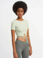 Lace Up Crop Top - SJB-DIAMOND ELITES