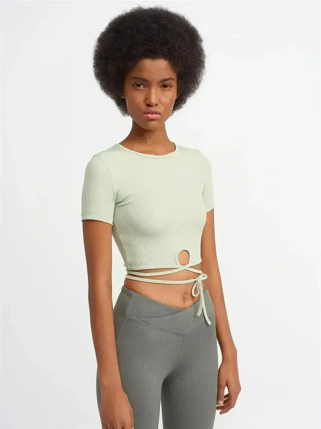 Lace Up Crop Top - SJB-DIAMOND ELITES