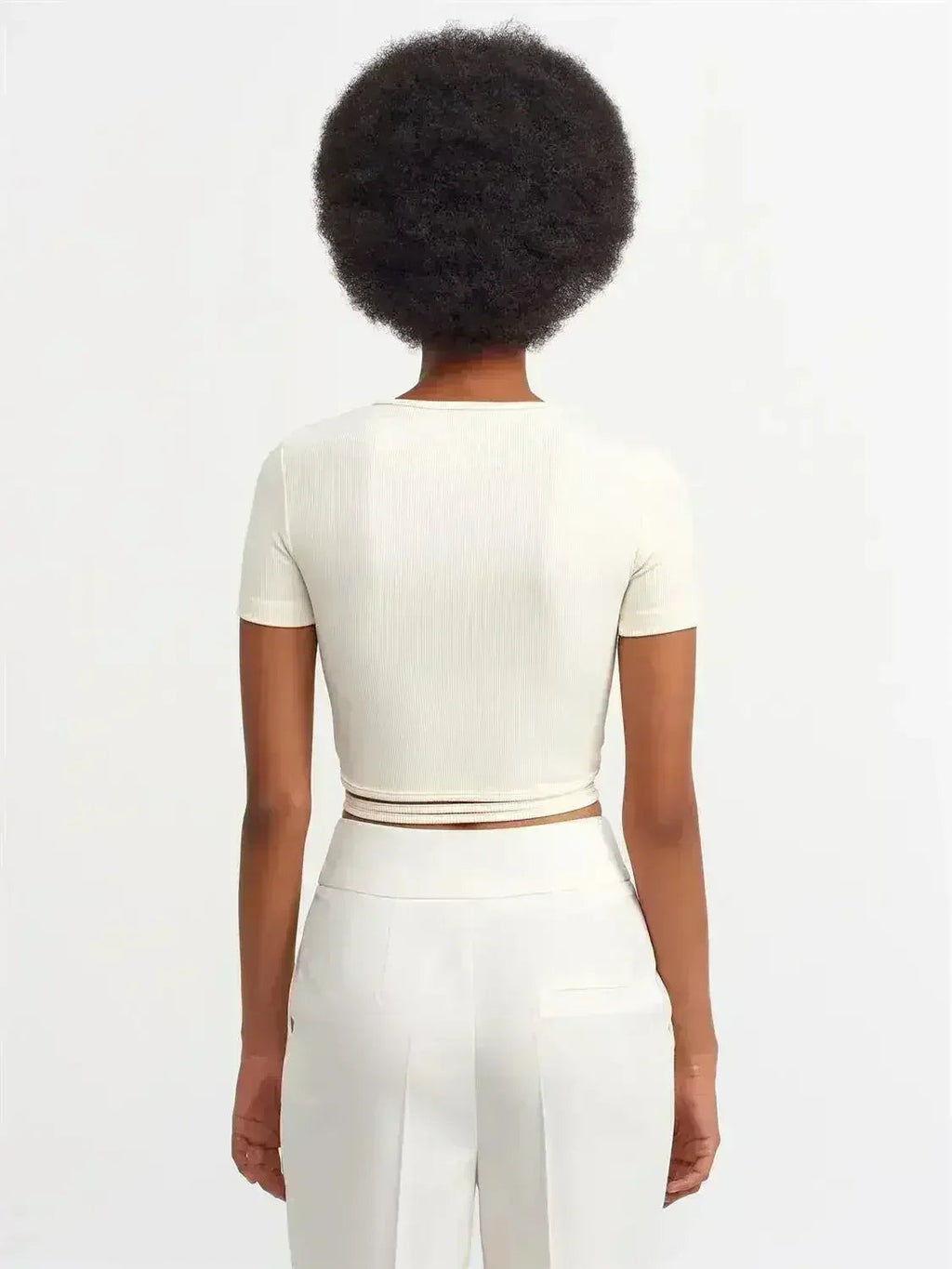 Lace Up Crop Top - SJB-DIAMOND ELITES