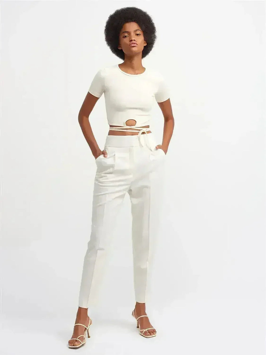 Lace Up Crop Top - SJB-DIAMOND ELITES