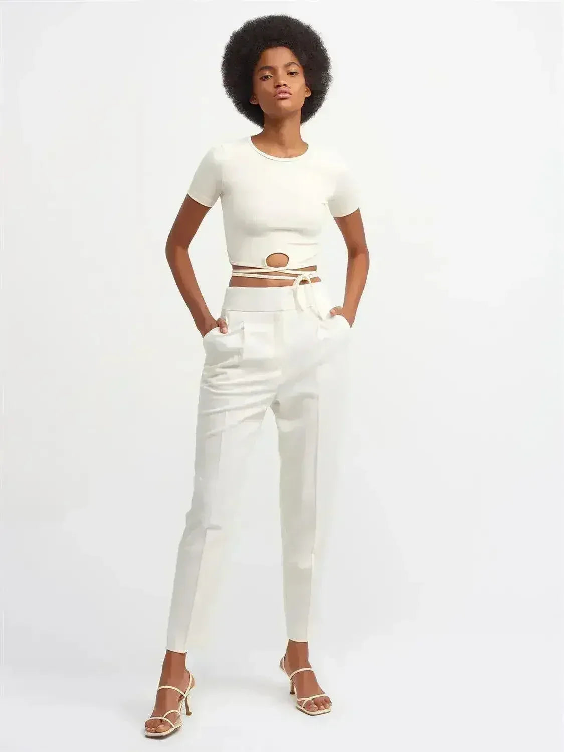 Lace Up Crop Top - SJB-DIAMOND ELITES
