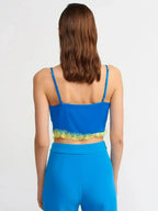 Lace Detail Crop Top | Rayon-Viscose Blend | Feminine Style - SJB-DIAMOND ELITES