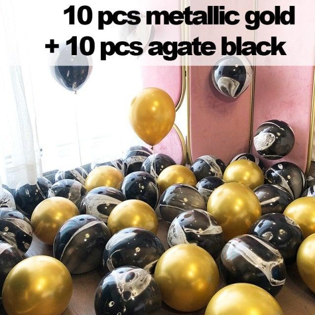 10/20 Star Metallic Confetti Latex Transparent 12inch Balloons For Baby Shower Birthday Party Wedding Decoration Stevvex