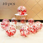 10/20 Star Metallic Confetti Latex Transparent 12inch Balloons For Baby Shower Birthday Party Wedding Decoration Stevvex