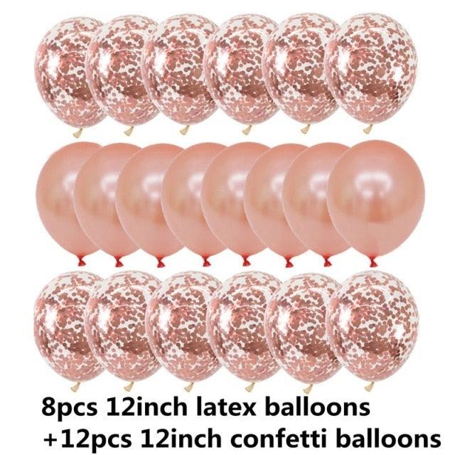 10/20 Star Metallic Confetti Latex Transparent 12inch Balloons For Baby Shower Birthday Party Wedding Decoration Stevvex