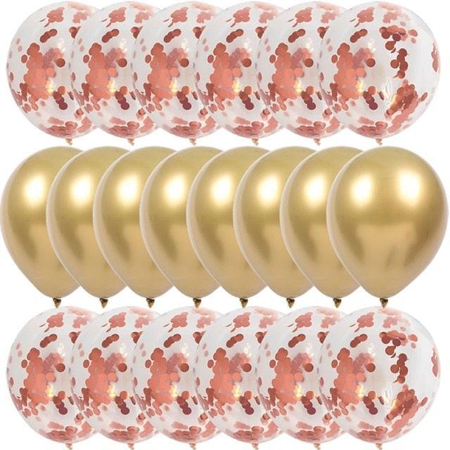 10/20 Star Metallic Confetti Latex Transparent 12inch Balloons For Baby Shower Birthday Party Wedding Decoration Stevvex