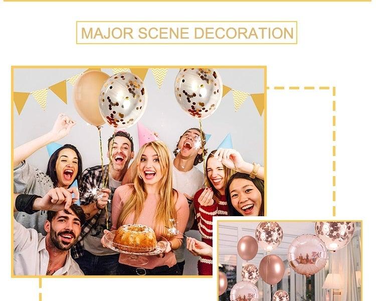 10/20 Star Metallic Confetti Latex Transparent 12inch Balloons For Baby Shower Birthday Party Wedding Decoration Stevvex