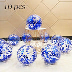 10/20 Star Metallic Confetti Latex Transparent 12inch Balloons For Baby Shower Birthday Party Wedding Decoration Stevvex