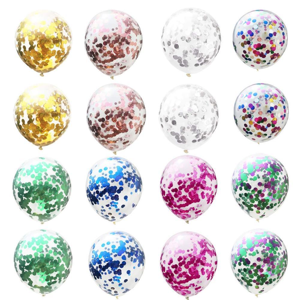 10/20 Star Metallic Confetti Latex Transparent 12inch Balloons For Baby Shower Birthday Party Wedding Decoration Stevvex