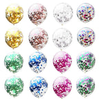 10/20 Star Metallic Confetti Latex Transparent 12inch Balloons For Baby Shower Birthday Party Wedding Decoration Stevvex
