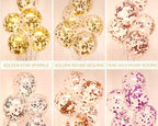 10/20 Star Metallic Confetti Latex Transparent 12inch Balloons For Baby Shower Birthday Party Wedding Decoration Stevvex