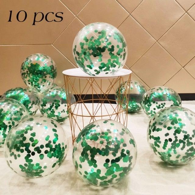 10/20 Star Metallic Confetti Latex Transparent 12inch Balloons For Baby Shower Birthday Party Wedding Decoration Stevvex