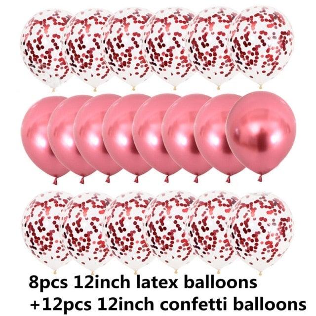 10/20 Star Metallic Confetti Latex Transparent 12inch Balloons For Baby Shower Birthday Party Wedding Decoration Stevvex