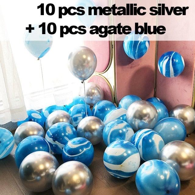 10/20 Star Metallic Confetti Latex Transparent 12inch Balloons For Baby Shower Birthday Party Wedding Decoration Stevvex