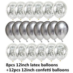10/20 Star Metallic Confetti Latex Transparent 12inch Balloons For Baby Shower Birthday Party Wedding Decoration Stevvex