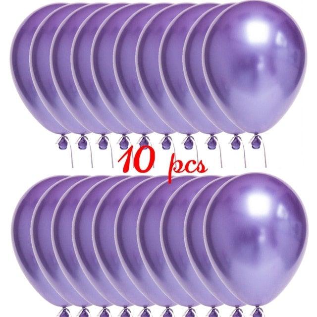 10/20 Star Metallic Confetti Latex Transparent 12inch Balloons For Baby Shower Birthday Party Wedding Decoration Stevvex