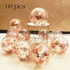 10/20 Star Metallic Confetti Latex Transparent 12inch Balloons For Baby Shower Birthday Party Wedding Decoration Stevvex