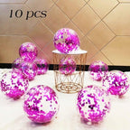 10/20 Star Metallic Confetti Latex Transparent 12inch Balloons For Baby Shower Birthday Party Wedding Decoration Stevvex