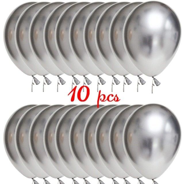 10/20 Star Metallic Confetti Latex Transparent 12inch Balloons For Baby Shower Birthday Party Wedding Decoration Stevvex