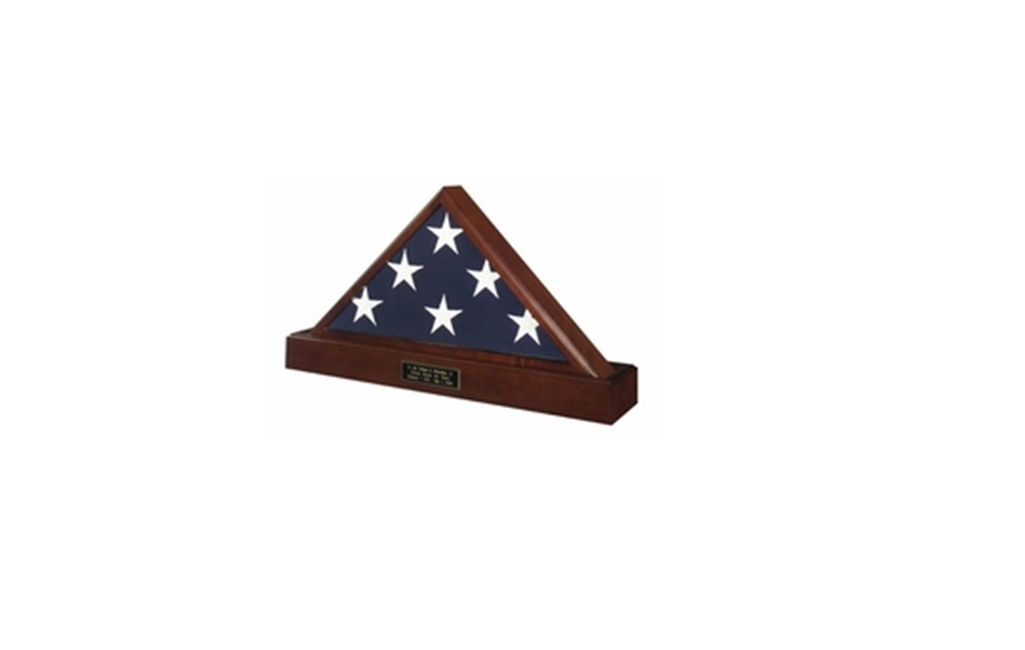Military Flag case and Pedestal Urn - Cherry The Military Gift Store