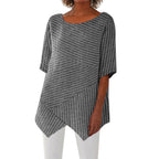 Striped sleeves T-shirt for Women Pi-Mart