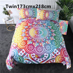 Purple crochet quilt cover three-piece bedding set Pi-Mart